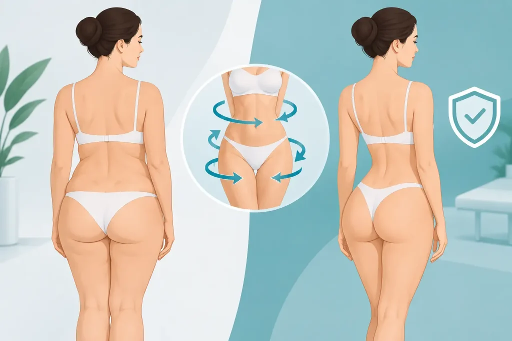 Lipoescultura 360 antes y después con seguridad